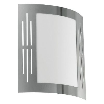 Silberne Außenleuchte Kunststoff, Elyana, IP44