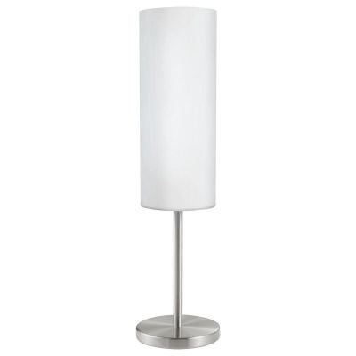 Nickel Tischleuchte Glas, Ciuda, mit Schalter