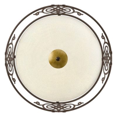 Braune antik Deckenlampe Glas, Denia