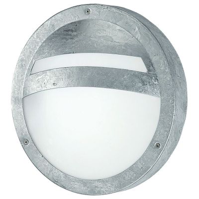 Silberne Außenleuchte Glas, Elya, IP44