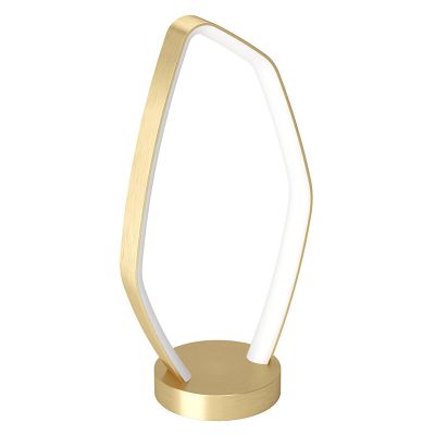 Goldene design Tischleuchte Aluminium, Samson, 10,8W, 3000K LED, mit Schalter