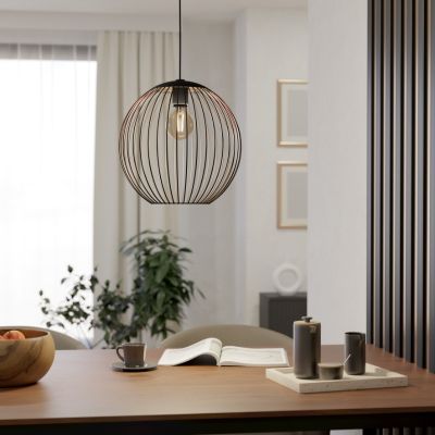 Kupfer industrielle Pendelleuchte Stahl, Aage