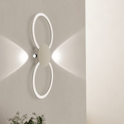 Braune design Wandleuchte Aluminium, Vixa, 20W, 3000K LED