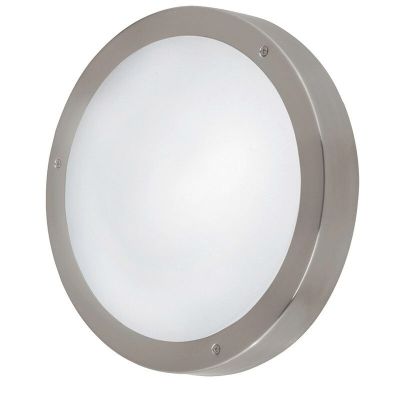 Silberne Außenleuchte Glas, Bob, IP44
