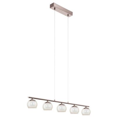 Nickel moderne Pendelleuchte Glas, Riviera, 3W, 3000K LED