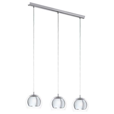 Chrom design Pendelleuchte Glas, Iroma