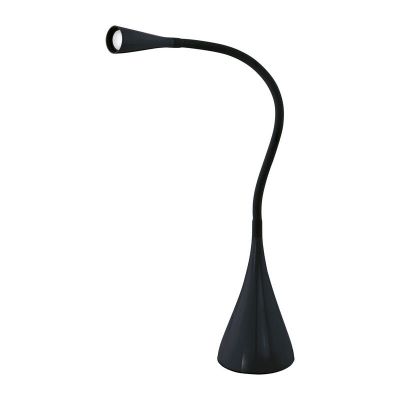 Schwarze moderne Schreibtischlampe Kunststoff, Lieselot, mit Touch-Dimmer