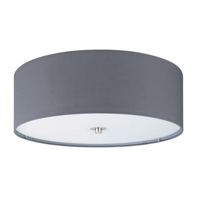 Graue moderne Deckenleuchte Stoff, Abano
