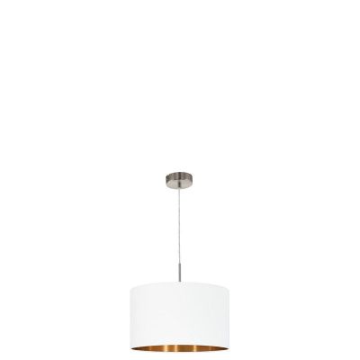 Kupfer moderne Pendelleuchte Stoff, Abano