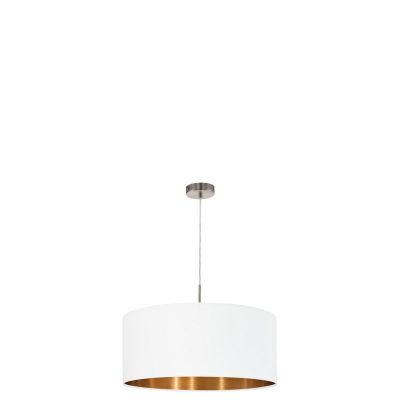 Kupfer moderne Pendelleuchte Stoff, Abano