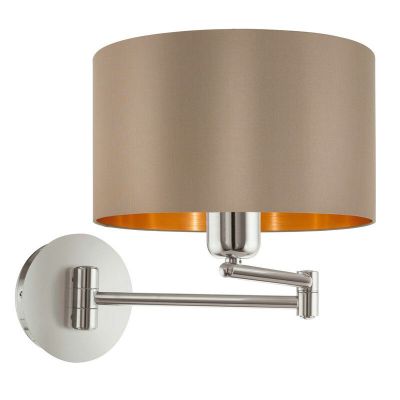 Goldene moderne Wandleuchte Stoff, Terme, mit Schalter