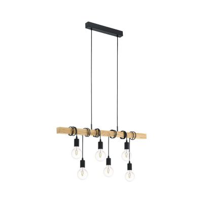 Holz Pendelleuchte Schwarz, Anton