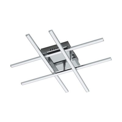 Chrom moderne Deckenleuchte Stahl, Arantxa, 24W, 3000K LED