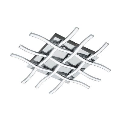 Chrom moderne Deckenleuchte Stahl, Arantxa, 36W, 3000K LED