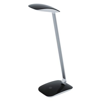 Schwarze moderne Schreibtischlampe Kunststoff, Arslan, 5W, 4000K LED, mit Touch-Dimmer