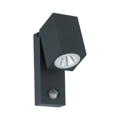 Anthrazit Außen Wandleuchte mit Bewegungsmelder Aluminium, Davey, IP44
