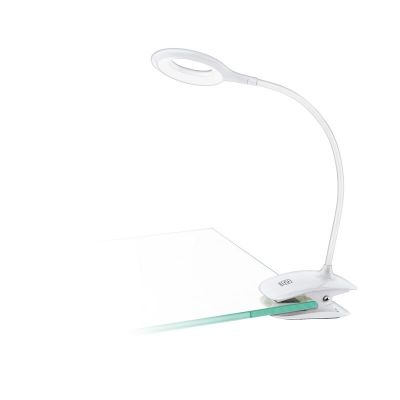 Weiße Klemmleuchte Kunststoff, Chana, 3W, 3000K LED, mit Schalter