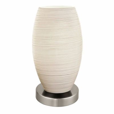 Nickel design Tischleuchte Stahl, Angelino, mit Schalter