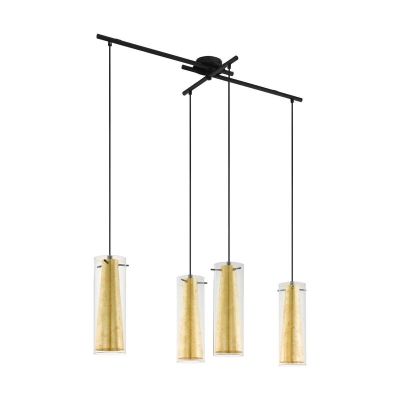 Goldene moderne Pendelleuchte Glas, Barceno