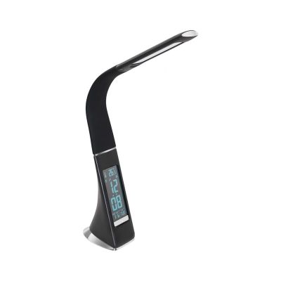Schwarze moderne Schreibtischlampe Kunststoff, Malissa, 3W, 5000K LED, mit Schalter