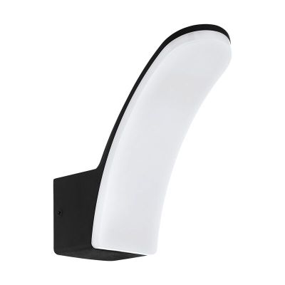 Schwarze moderne Außenleuchte Aluminium, Oskar, 11W, 3000K LED, IP44
