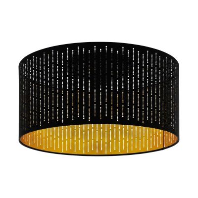 Schwarze moderne Deckenlampe Stahl, Yori