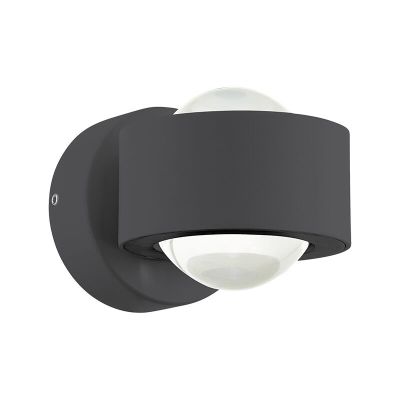 Anthrazit moderne Außenleuchte Aluminium, Lyn, 2W, 3000K LED, IP44