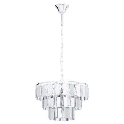 Chrom design Pendelleuchte Kristall, Nikay