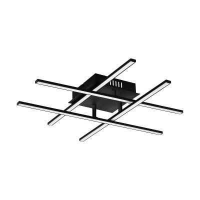 Schwarze moderne Deckenlampe Stahl, Arantxa, 21W, 3000K LED