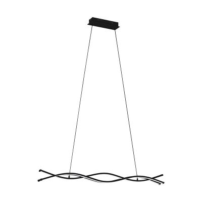 Schwarze moderne Pendelleuchte Stahl, Arantxa, 36W, 3000K LED