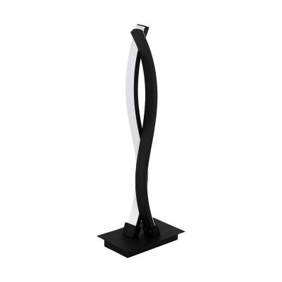 Schwarze moderne Tischleuchte Aluminium, Arantxa, 10W, 3000K LED, mit Schalter