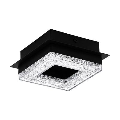 Schwarze design Deckenlampe Stahl, Arjo, 4W, 3000K LED