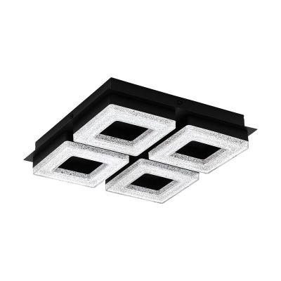 Schwarze design Deckenlampe Stahl, Arjo, 4W, 3000K LED