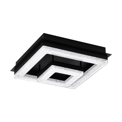 Schwarze design Deckenlampe Stahl, Arjo, 12W, 3000K LED