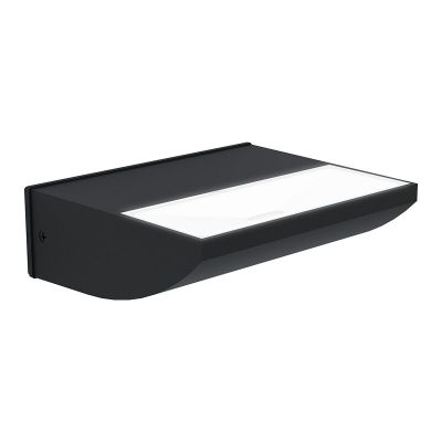 Schwarze moderne Außenleuchte Aluminium, Samuel, 10,5W, 3000K LED, IP44