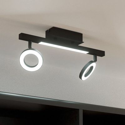 Schwarze moderne Deckenstrahler Aluminium, Madelinde, 3,2W, 3000K LED