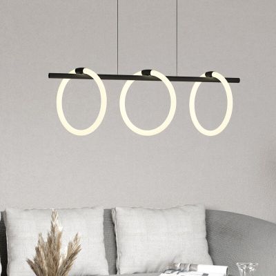 Schwarze moderne Pendelleuchte Aluminium, Thibaut, 9W, 3000K LED