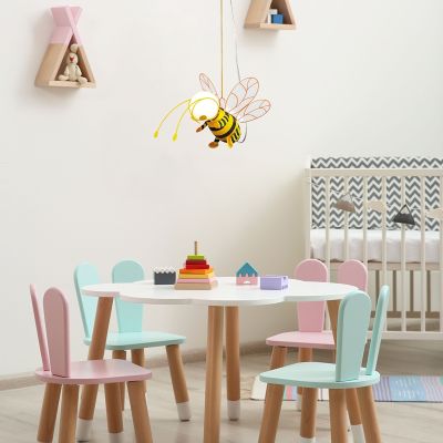 Gelbe Kinderzimmer Pendelleuchte Kunststoff, Buzzy