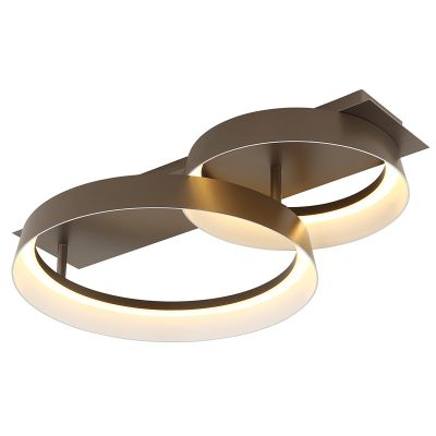 Braune design Deckenlampe Metall, Sybrich, 24W, 3000K LED
