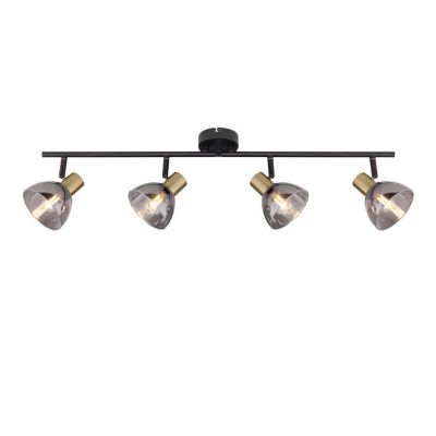 Goldene moderne Deckenstrahler Glas, Arthur
