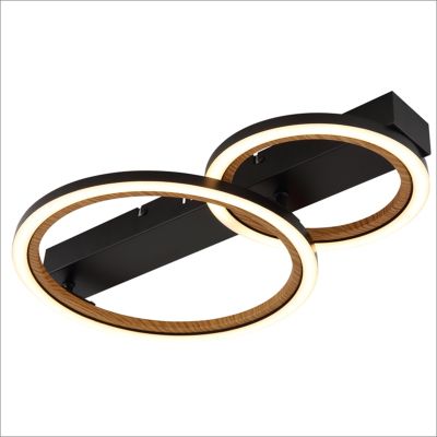 Schwarze design Deckenleuchte Aluminium, Danieke, 30W, 3000K LED