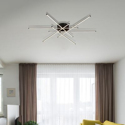 Schwarze design Deckenleuchte Aluminium, Leigh, 40W, 3000K LED