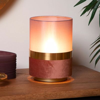 Goldene Tischleuchte Retro, Tusse, mit Schalter