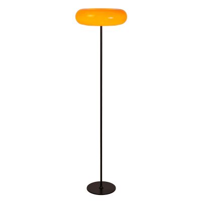 Orangene Stehlampe Retro, Sentino, mit Schalter