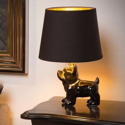 Schwarze Tischleuchte Retro, Extravaganza Sir Winston, mit Schalter