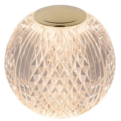 Transparente Tischleuchte Modern, Cintra, 2W, 2700K LED, 3-stufig dimmbar