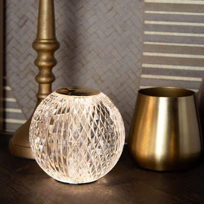 Transparente Tischleuchte Modern, Cintra, 1,5W, 3000K LED, 3-stufig dimmbar