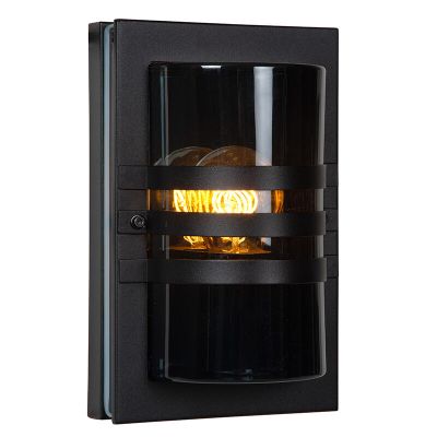 Schwarze Außenleuchte Modern, Privas, IP44
