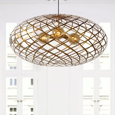 Goldene Pendelleuchte Modern, Wolfram