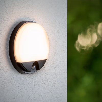 Schwarze Wandleuchte Badezimmer Modern, Hups Ir, 10W, 3000K LED, IP54